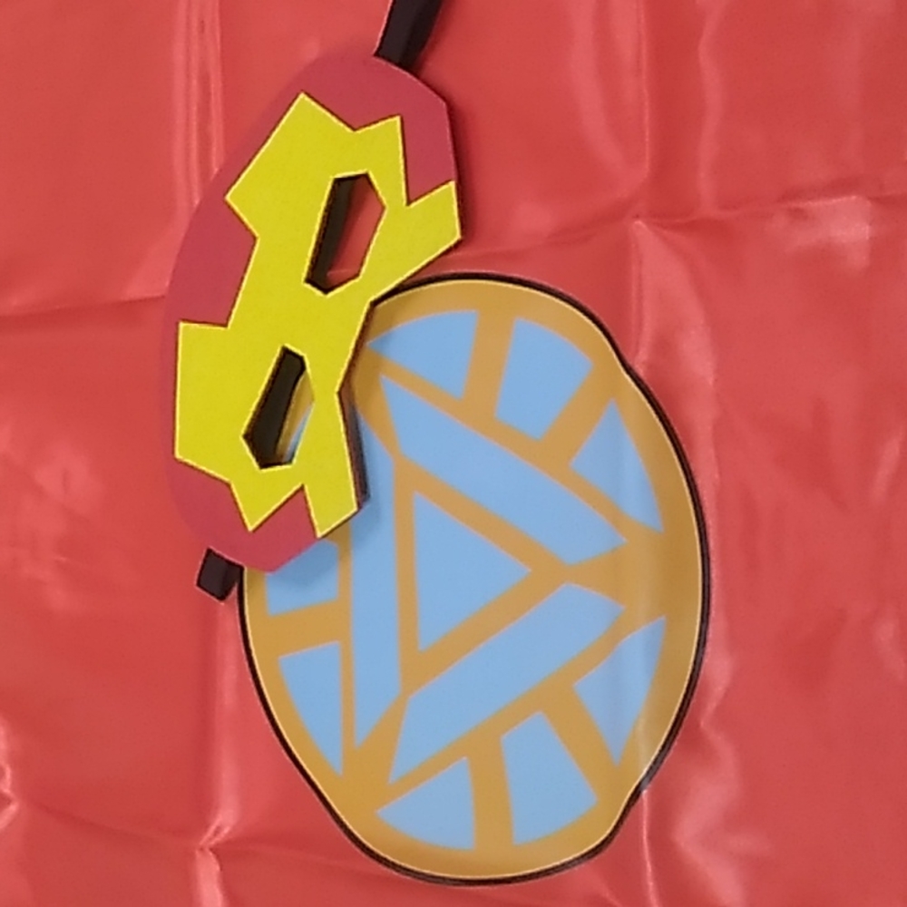 Superhero Cape Iron Man Satin Cape wash in cold and air dry. 26.5 x 26 inches